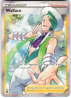Wallace (Full Art) 194/195 Pokemon SWSH12: Silver Tempest Ultra Rare NM - Image 1