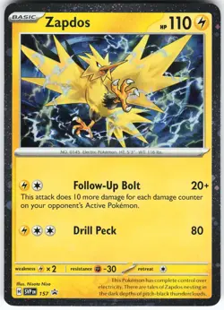 Zapdos 157 Pokemon SV: Scarlet & Violet Promo Cards Promo NM - Image 1