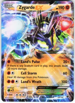 Zygarde EX 54/124 Pokemon XY - Fates Collide Ultra Rare NM - Image 1