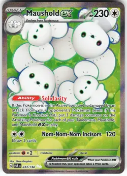 Maushold ex 233/182 Pokemon SV04: Paradox Rift Ultra Rare NM - Image 1