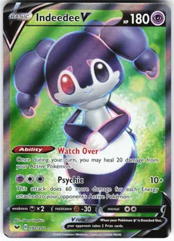 Indeedee V (Full Art) 192/202 Pokemon SWSH01: Sword & Shield Base Set Ultra Rare - Image 1