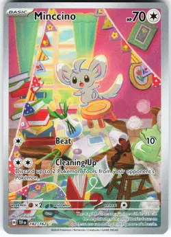 Minccino 182/162 Pokemon SV05: Temporal Forces Illustration Rare NM - Image 1