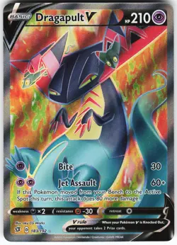 Dragapult V (Full Art) 183/192 Pokemon SWSH02: Rebel Clash Holo Ultra Rare NM - Image 1