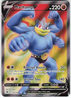 Machamp V (Full Art) 171/189 Pokemon SWSH10: Astral Radiance Ultra Rare NM - Image 1