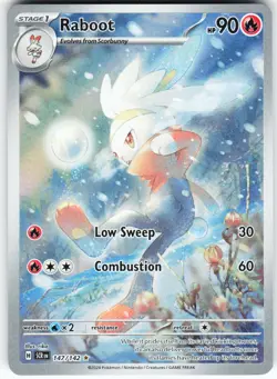 Raboot 147/142 Pokemon SV07: Stellar Crown Illustration Rare NM - Image 1
