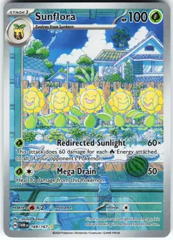 Sunflora 169/167 Pokemon SV06: Twilight Masquerade Illustration Rare NM - Image 1