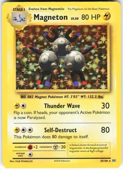 Magneton 38/108 Pokemon XY - Evolutions Holo Holo Rare NM - Image 1