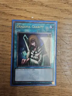 YUGIOH GRACEFUL CHARITY QUARTER CENTURY SECRET RARE 1ST NM RA03-EN116 - Image 2
