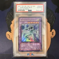 💎PSA 10 GEM MINT 2007 YU-GI-Oh! STON ELEMENTAL HERO GLOW NEOS EN036 1st Edition - Image 2