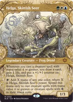 Helga, Skittish Seer (Showcase) Bloomburrow - Magic MTG NM - Image 1