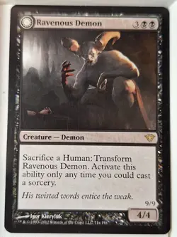 Ravenous Demon - Dark Ascension - Magic the Gathering MTG Nice! - Image 1