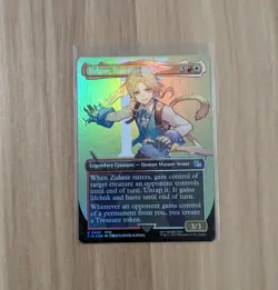 MTG Final Fantasy IX 9 Zidane borderless FOIL Trading Card Legendary Creature - Image 1