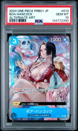 2024 ONE PIECE PRB01 JPN ALTERNATE ART #013 BOA HANCOCK PSA 10 - Image 1
