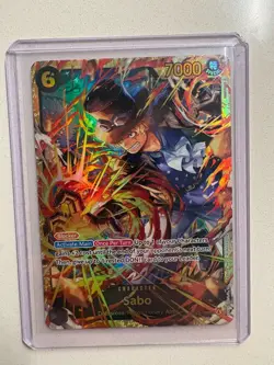 Bandai Sabo OP13-120 Carrying on His Will Secret Rare Foil Full Art 7000 Power - Image 1