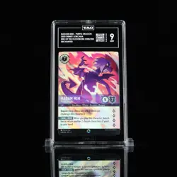 Disney Lorcana Madam Mim - Purple Dragon Enchanted Graded TAG 9 208/204 - Image 1
