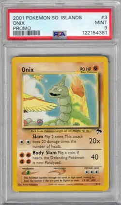 2001 POKEMON SOUTHERN ISLANDS PROMO #3 ONIX PSA 9 NEW SLAB!! - Image 1