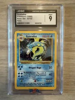 1999 Pokemon Gyarados CGC 9 Mint Holo #6 Base Set - Image 1