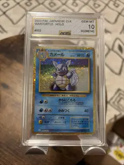 2023 Pokemon Wartortle Trading Card Classic JPN #002 Holo AGS 10 - Image 1
