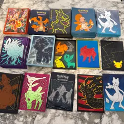 Pokemon Card Sleeves and Dividers Lot Of Over 250 Mixed - Image 1