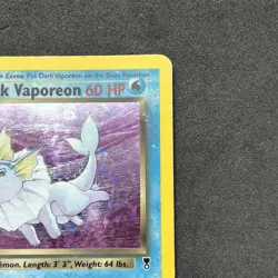 Dark Vaporeon 9/110 Legendary Collection Holo Rare 60 HP Pokemon Card 2002 - Image 3