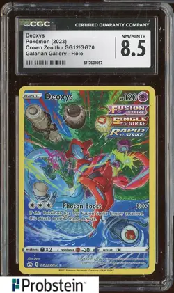 2023 Pokemon Crown Zenith Galarian Gallery GG12/GG70 Deoxys Holo CGC 8.5 - Image 1