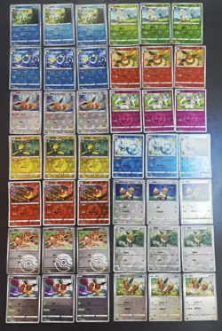 42 Lot Pokemon TCG S-Chinese with 14 different Eevee Sylveon All Holo SE58 - Image 1