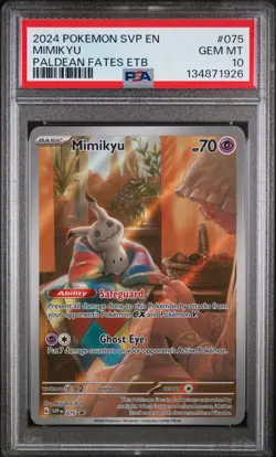 2024 POKEMON SVP EN-SV BLACK STAR PROMO #075 MIMIKYU PSA 10 - Image 1