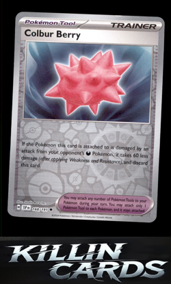 Reverse Holofoil Colbur Berry 168/191 Pokemon Uncommon SV08: Surging Sparks Card - Image 1