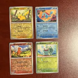 Pokemon 151 Costco Tin Cosmos Promo Set Pikachu Squirtle Charmander Bulbasaur - Image 1