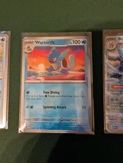 Blastoise, Wartortle & Squirtle Pokemon TCG 151 set Of 3 - Image 2
