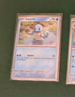Blastoise, Wartortle & Squirtle Pokemon TCG 151 set Of 3 - Image 4