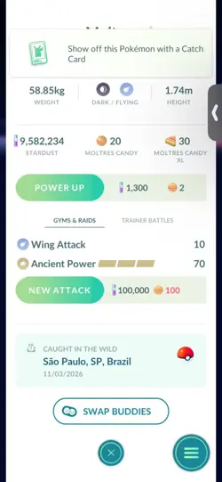 Pokemon Go Shiny Legendary Galerian Moltres - Image 2