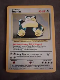 Pokemon TCG Snorlax Holo Rare Card 11/64 Jungle Unlimited Vintage Near Mint NM - Image 2