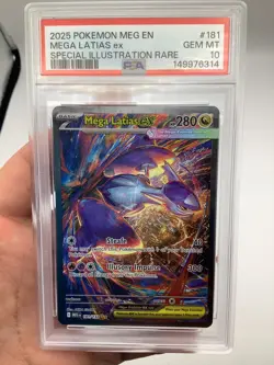 PSA 10 Pokemon Mega Latias Ex 181/132 Special Illustration Rare Mega Evolution - Image 3