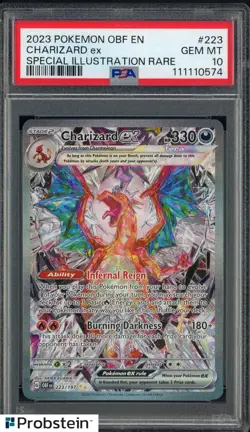 2023 Pokemon OBF EN #223 Charizard ex Special Illustration Rare PSA 10 GEM MINT - Image 1