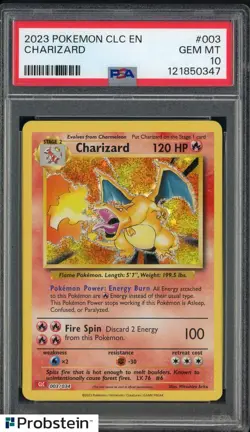 2023 Pokemon CLC EN #003 Charizard PSA 10 GEM MINT - Image 1