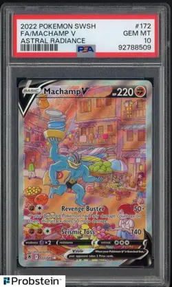 2022 Pokemon SWSH Astral Radiance #172 FA/Machamp V PSA 10 GEM MINT - Image 1