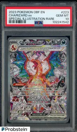 2023 Pokemon OBF EN #223 Charizard ex Special Illustration Rare PSA 10 GEM-MT - Image 1
