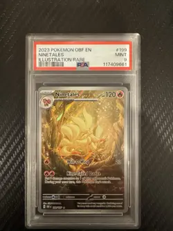 Pokemon Ninetales Full Art Holo Illustration Rare Card 199/197 PSA 9 - Image 1