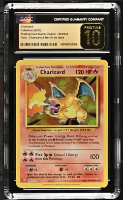 Pokemon TCG Charizard Classic 003/034 Holo Classic Collection CGC Pristine 10 - Image 1