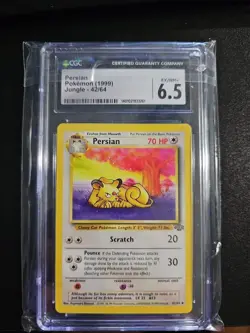 Pokemon TCG 1999 Persian 42/64 Jungle CGC 6.5 - Image 1