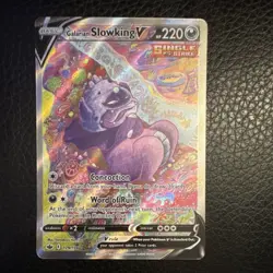 Pokemon Galarian Slowking V Full Art Ultra Rare Holo 179/198 Chilling Reign - Image 1
