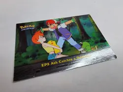 Topps Pokemon EP#3 Ash Catches a Pokemon Holo Foil TV Animation Edition LP - Image 1