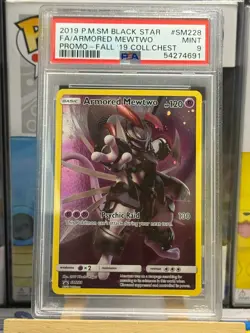 Armored Mewtwo SM228 Fall 2019 Collector Chest Sm Black Star Promo Pokemon PSA 9 - Image 1