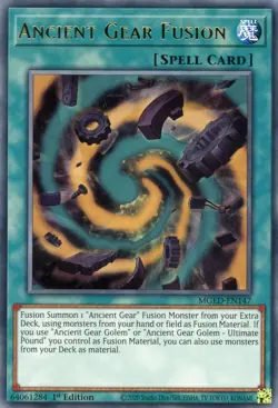 Ancient Gear Fusion-Rare - 1st Edition - MGED-EN147 - Maximum Gold: El Dorado... - Image 1