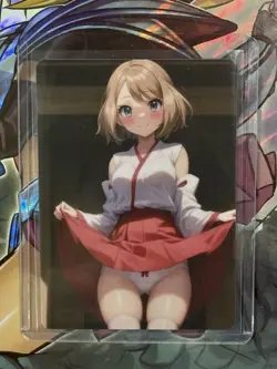 Pokemon Serena Lewd Anime Waifu Custom DIY Art Pokemon card Double Sided - Image 1
