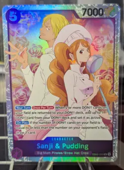 One Piece TCG EB02 English Sanji and Pudding SR Anime 25th Collection NM/M - Image 1