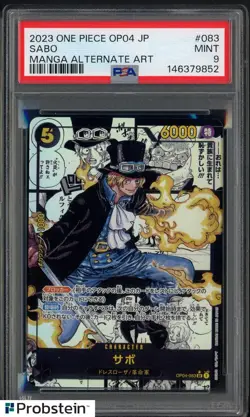 2025 One Piece Kingdoms Of Intrigue Sabo JPN Manga Alt Art #OP04-083 PSA 9 - Image 1