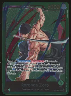 OP12-020 Roronoa Zoro (Alt Art Leader) ONE PIECE Card TCG English - Image 1