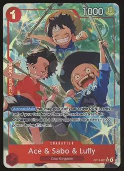 Ace Sabo & Luffy Super Rare Alternate Art OP13-007 One Piece - Image 1